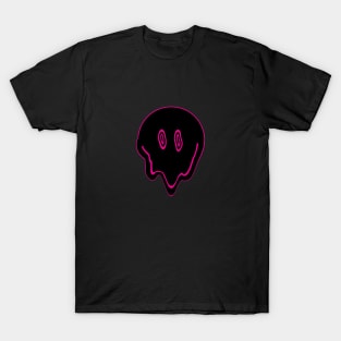 Smile Melt - Magenta and Black T-Shirt